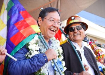 Luis Arce y Evo Morales, en otros tiempos.