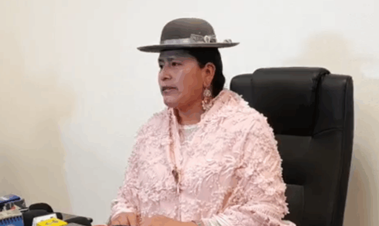 La senadora del MAS Virgina Velasco.