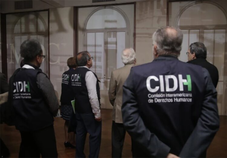 Personal de la CIDH en una visita pasada a Bolivia.