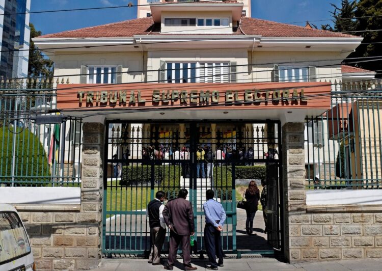 Instalaciones del Tribunal Supremo Electoral, en La Paz.