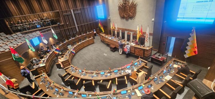 Sesión de la Cámara de Senadores.