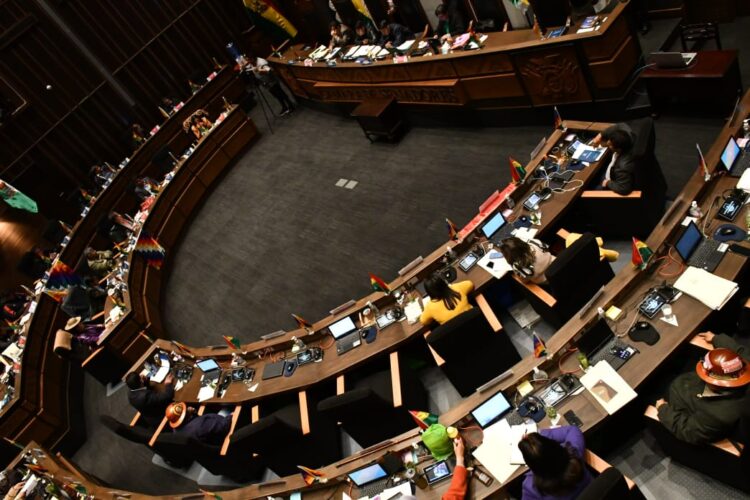 Sesión de la Cámara de Senadores.