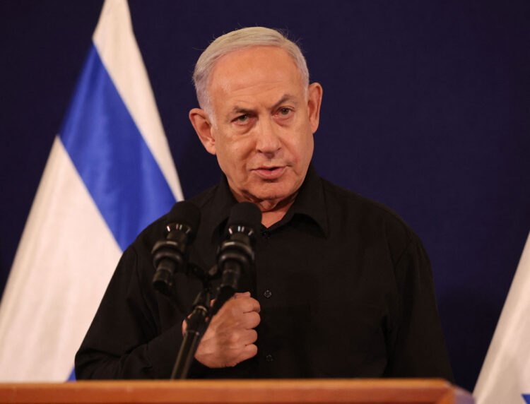 Benjamin Netanyahu en rueda de prensa. Foto: Archivo AFP