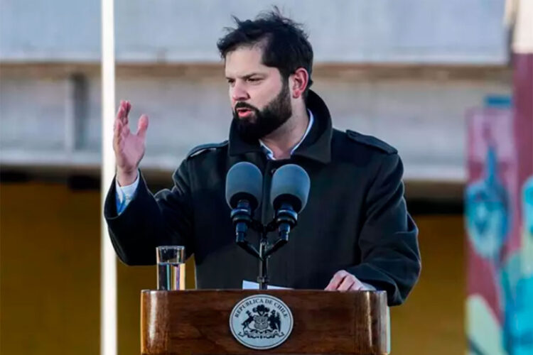 El presidente chileno Gabriel Boric