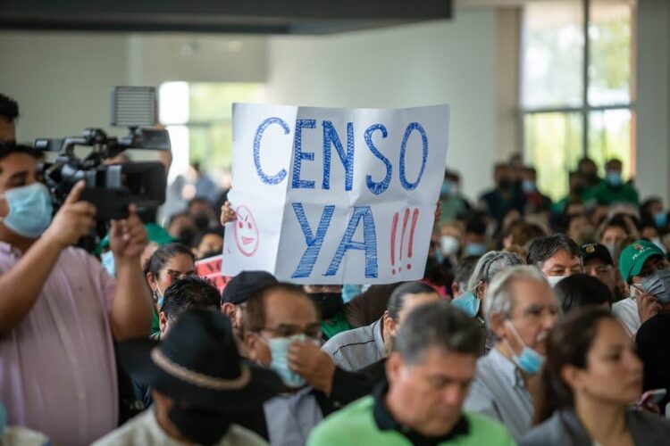 Letrero en el paro cruceño de 36 días por el Censo que se realizó en 2022.
Foto: Archivo