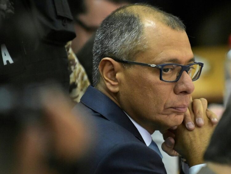 El exvicepresidente de Ecuador, Jorge Glas, durante una sesión del juicio