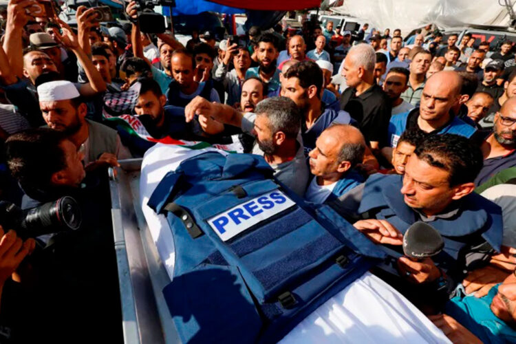 Periodistas muertos en Gaza