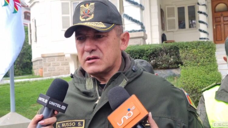 El comandante de la Policía Boliviana Augusto Russo