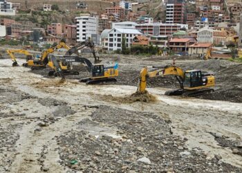 Las cuencas urbanas del municipio de La Paz afectada por la lluvias.