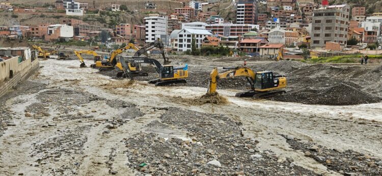 Las cuencas urbanas del municipio de La Paz afectada por la lluvias.