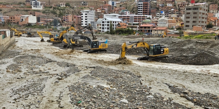 Las cuencas urbanas del municipio de La Paz afectada por la lluvias.