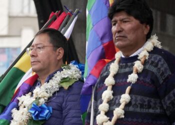 El presidente Luis Arce y el expresidente Evo Morales.
Foto: Archivo