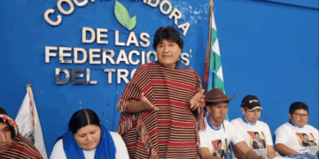 El expresidente Evo Morales participa de un encuentro en Lauca Ñ.-
