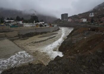 Las lluvias incrementaron el caudal de algunos ríos en La Paz. Foto: AMUN.