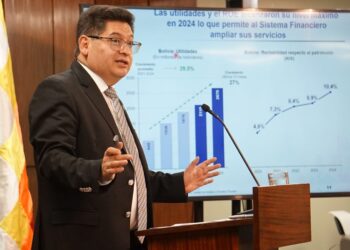 El ministro Marcelo Montenegro informa sobre el estado del sistema financiero nacional.