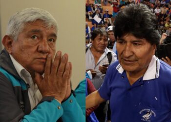 Iván Arias y Evo Morales