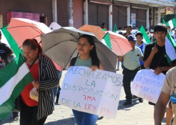 Marcha de gremiales y otros sectores contra la disposición séptima del PGE FOTO/STR @APGNoticiasBo