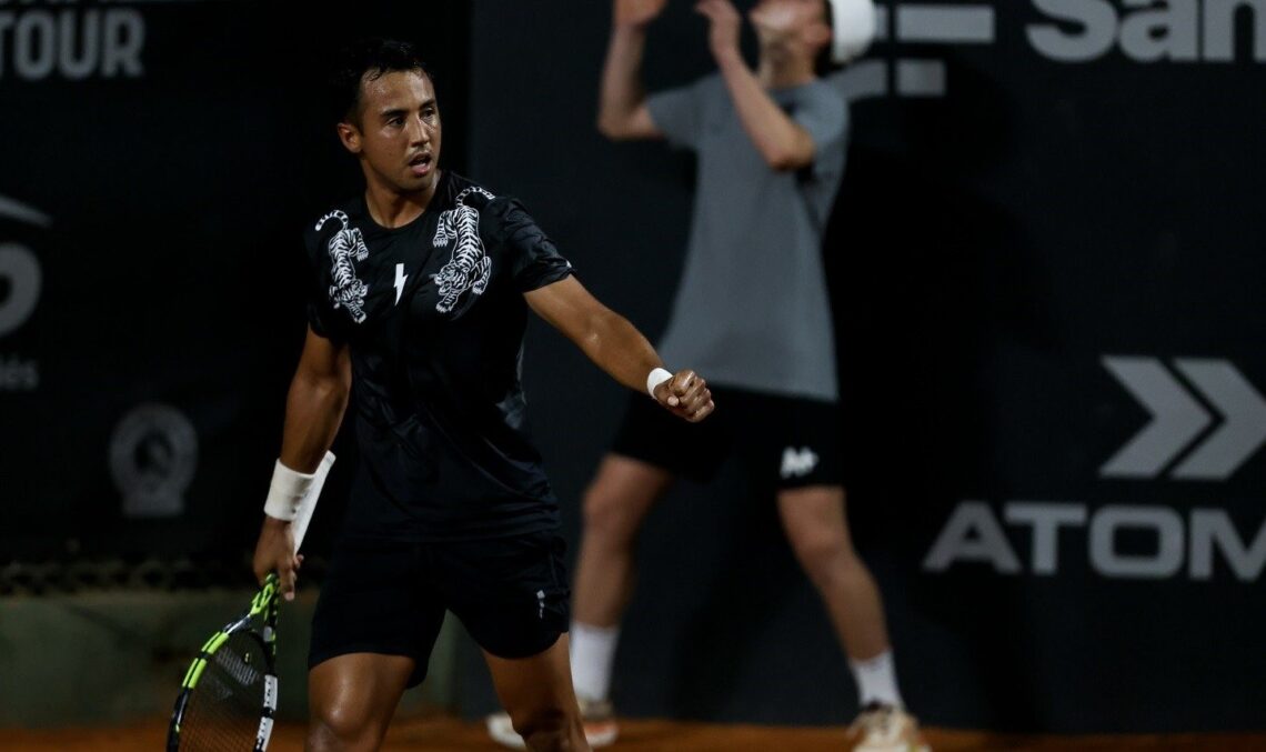 El tenista beniano Hugo Dellien en plena competencia