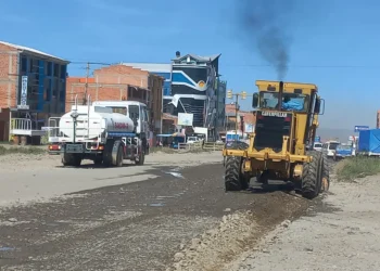 Las obras se realizan con apoyo del personal edil y maquinaria pesada. Foto: GAMEA.