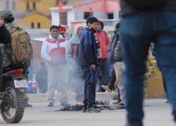 Una de las medidas de presión de este miércoles.