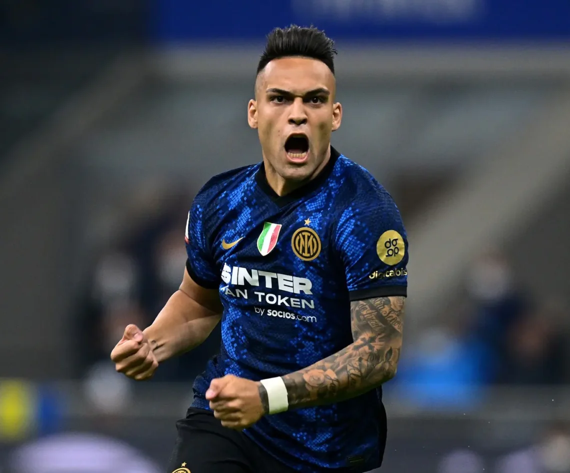 Lautaro Martínez gritando un gol (Inter)