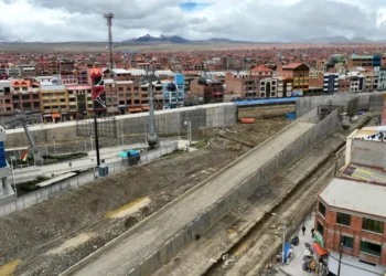 Las obras del Distribuidor Río Seco. Foto: GAMEA.