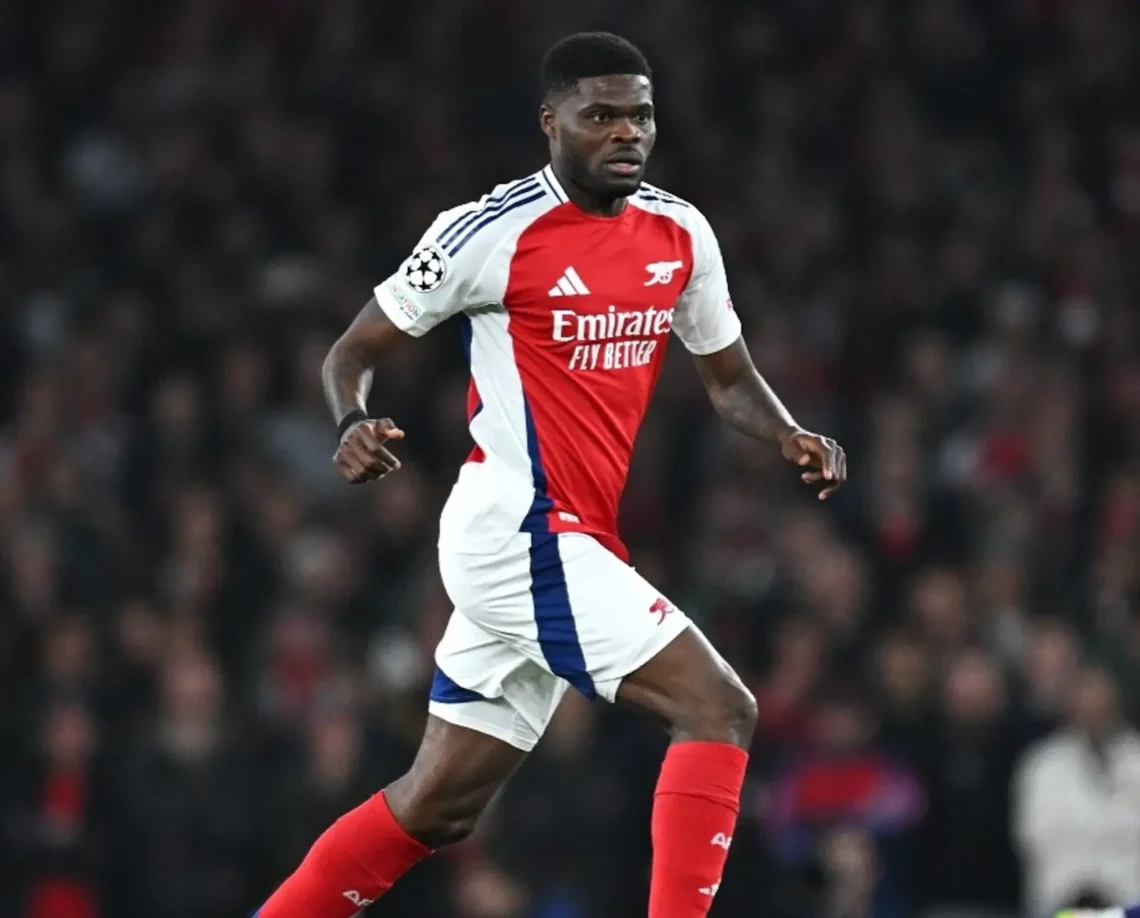 Thomas Partey en un partido de Champions