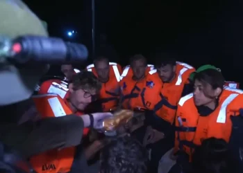 El ejército israelí traslado a los voluntarios a un puerto de Israel /AFP