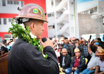 Andrónico Rodríguez, en una concentración de Fedecomin. Foto: RRSS Andrónico Rodríguez