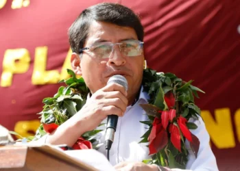 El gobernador Damián Condori. Foto: Gobernación de Chuquisaca.