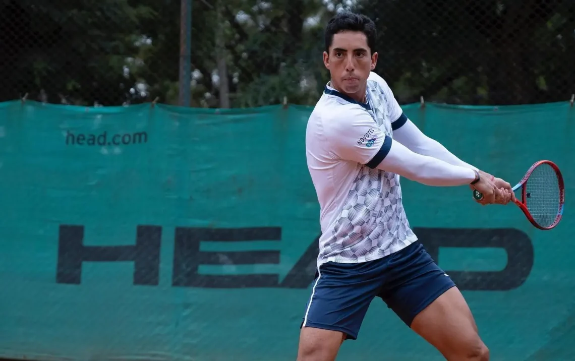 Murkel Dellien en un partido anterior de una competencia pasada.