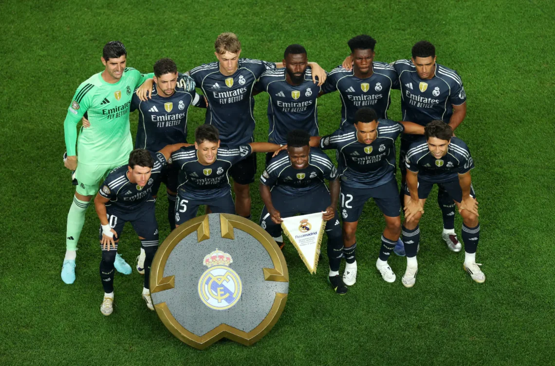 La formación titular del Real Madrid (AFP) que juega el Mundial de Clubes.