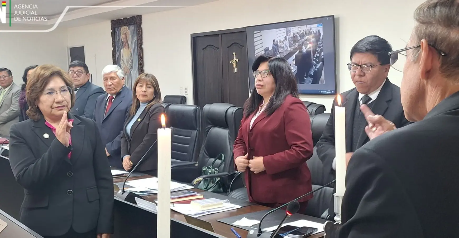 La vocal Margot Pérez Montaño jura como presidenta del TDJ La Paz. (Foto: TDJ La Paz)