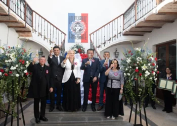Diplomáticos y autoridades nacionales y departamentales participan en la celebración del Día Nacional de Francia. Foto: Embajada de Francia
