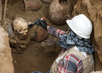 Excavaron una calle y hallaron la momia/AFP