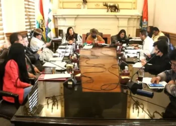 El Concejo Municipal sesionó este miércoles. Foto: Captura Concejo Municipal de La Paz.
