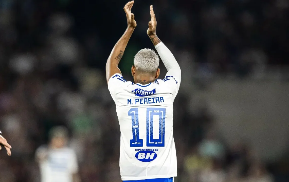 Festejo de gol de Pereira. (FOTO: Cruzeiro Esporte Clube)
