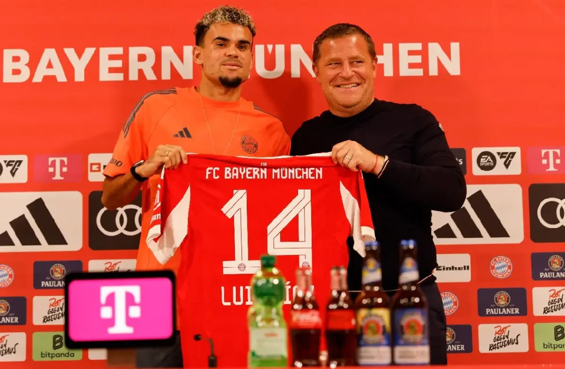 Luis Díaz en su presentación con el Bayern Múnich. (FOTO:AFP)