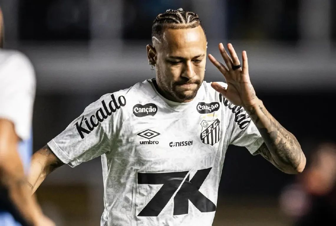 Neymar en el partido frente a Internacional. (FOTO: Santos Futebol Clube)