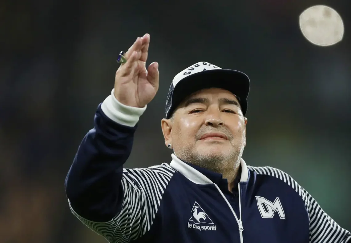 Diego Maradona durante su etapa de director técnico (AFP).
