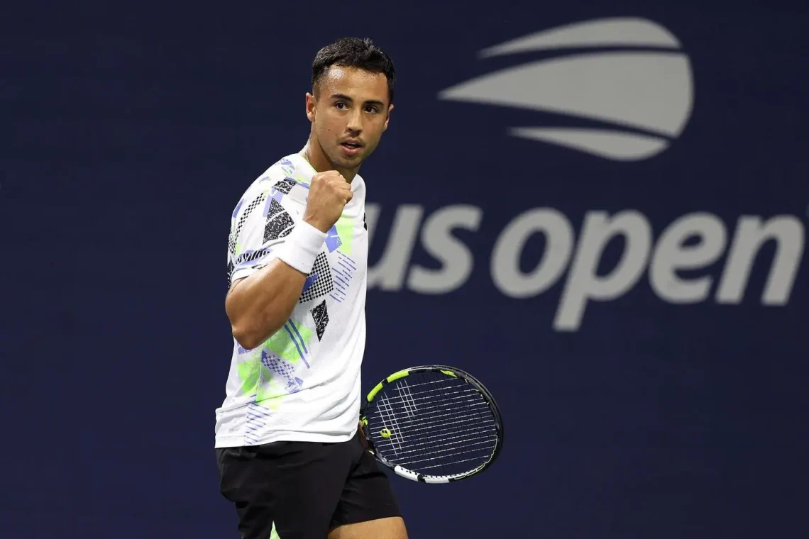 El tenista beniano Hugo Dellien en un partido anterior (Hugo Dellien).