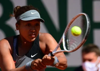 Naomi Osaka en pleno partido (AFP)