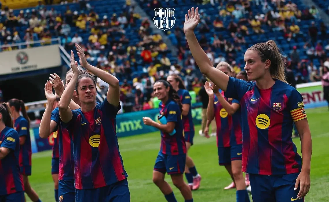Posteó en Redes Sociales de las jugadoras del Barcelona, con un "Gracias México". (FOTO: FC Barcelona Femení)