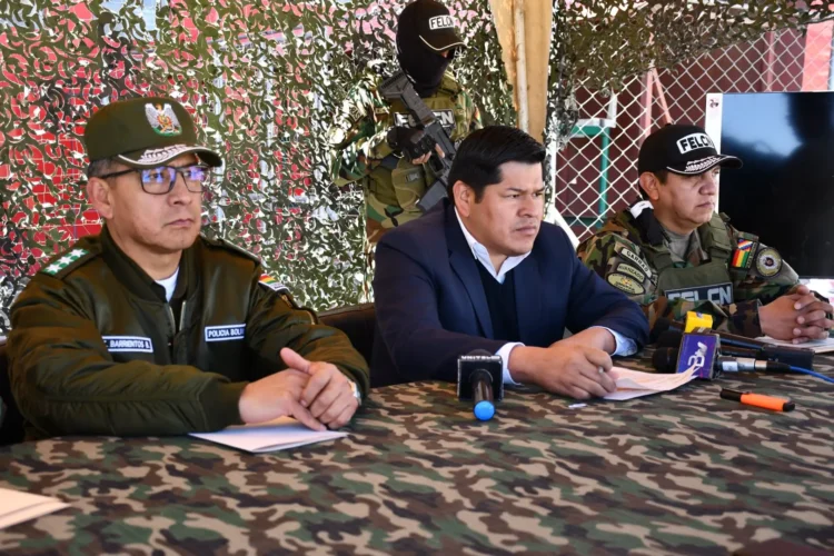 El viceministro de Defensa Social y Sustancias Controladas, Jaime Mamani.