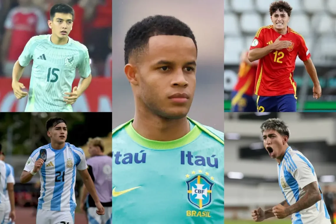 Pedrinho, Ian Subiabre, Gilberto Mora, Jan Virgili Y Maher Carrizo jóvenes promesas que se citarán en el Mundial Sub-20.