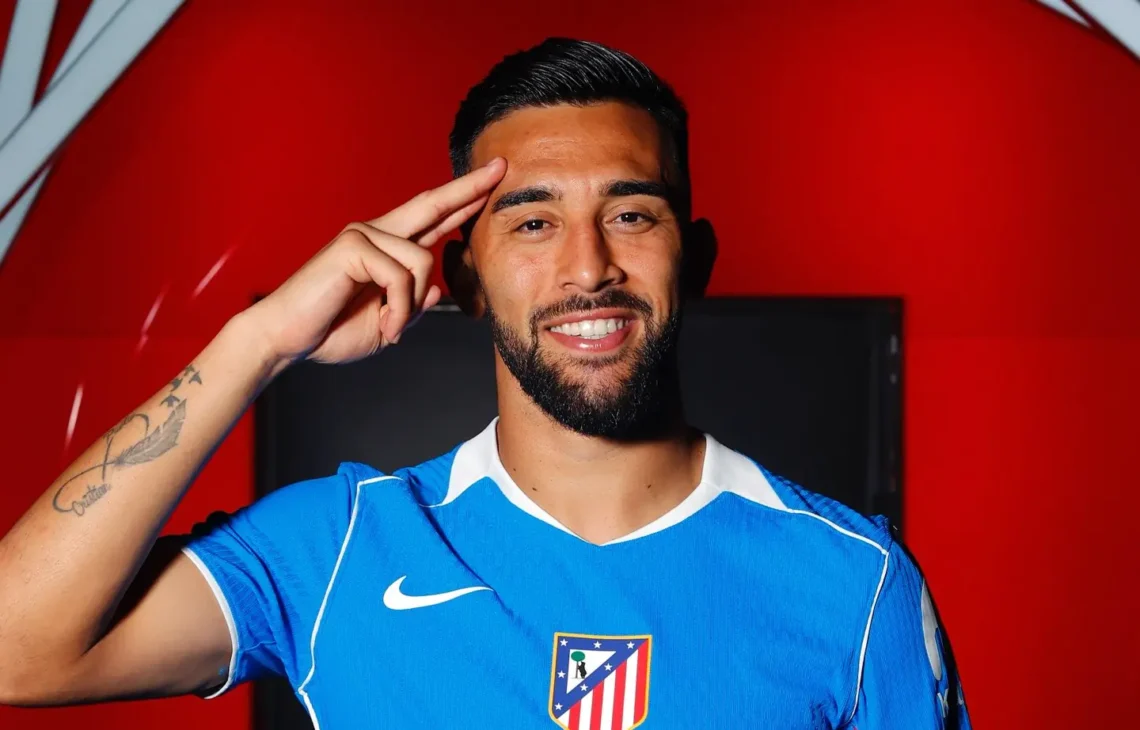 Nico González con el Atlético de Madrid