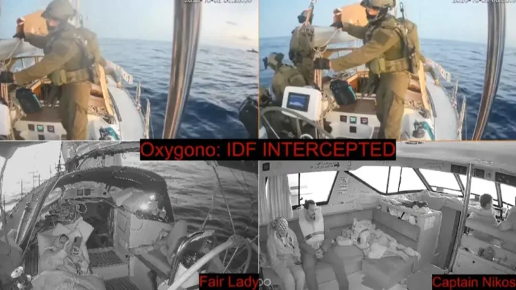 El ejército israelí abordó los barcos de la flotilla/AFP