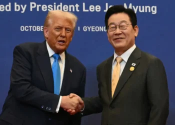 Donald Trump llegó ayer a Corea del Sur/AFP