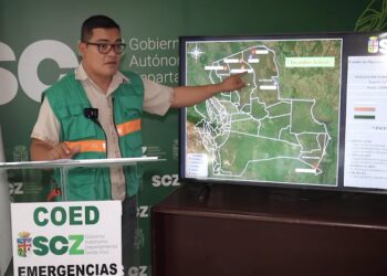 El coordinador del COED brindó la información. Foto: Captura Gobernación de Santa Cruz.