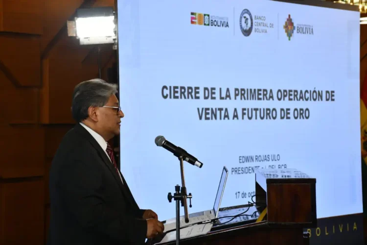 El presidente del Banco Central de Bolivia (BCB), Edwin Rojas. Foto: Roberto ARANDA @APGNoticiasBo